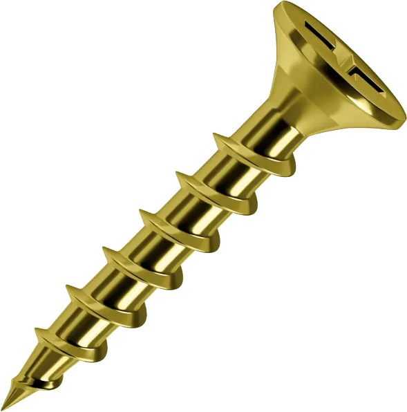 Саморез универсальный жёлтый 5х80 мм