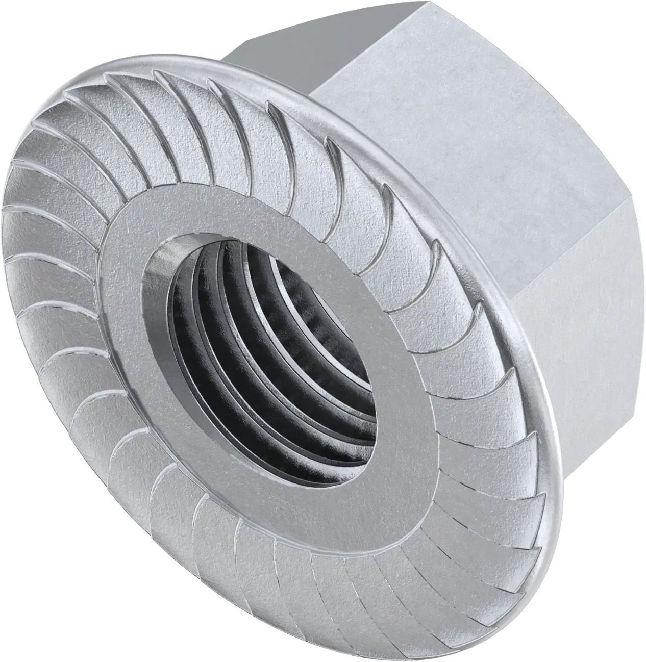 Гайка шестигранная с фланцем DIN 6923 М14 оцинкованная