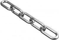 Цепь сварная длиннозвенная DIN 5685 C D2 оцинкованная, 3 мм