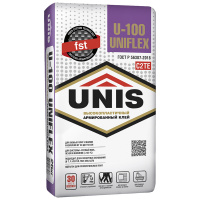 Клей армированный для плитки любого типа С2 ТЕ Юнис U-100 UNIFLEX, 25 кг